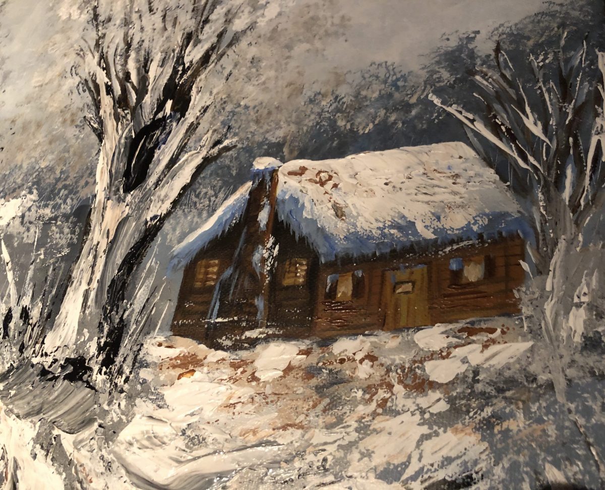 L'hiver en Sibérie, deuxième maison en bois sous la neige