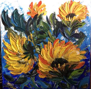 Sunflowers by Katarzyna Boduch, Polish painter