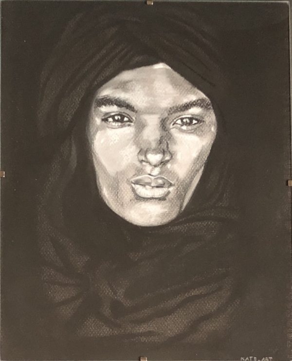 Portrait of a Tuareg in black and white by Katarzyna Boduch