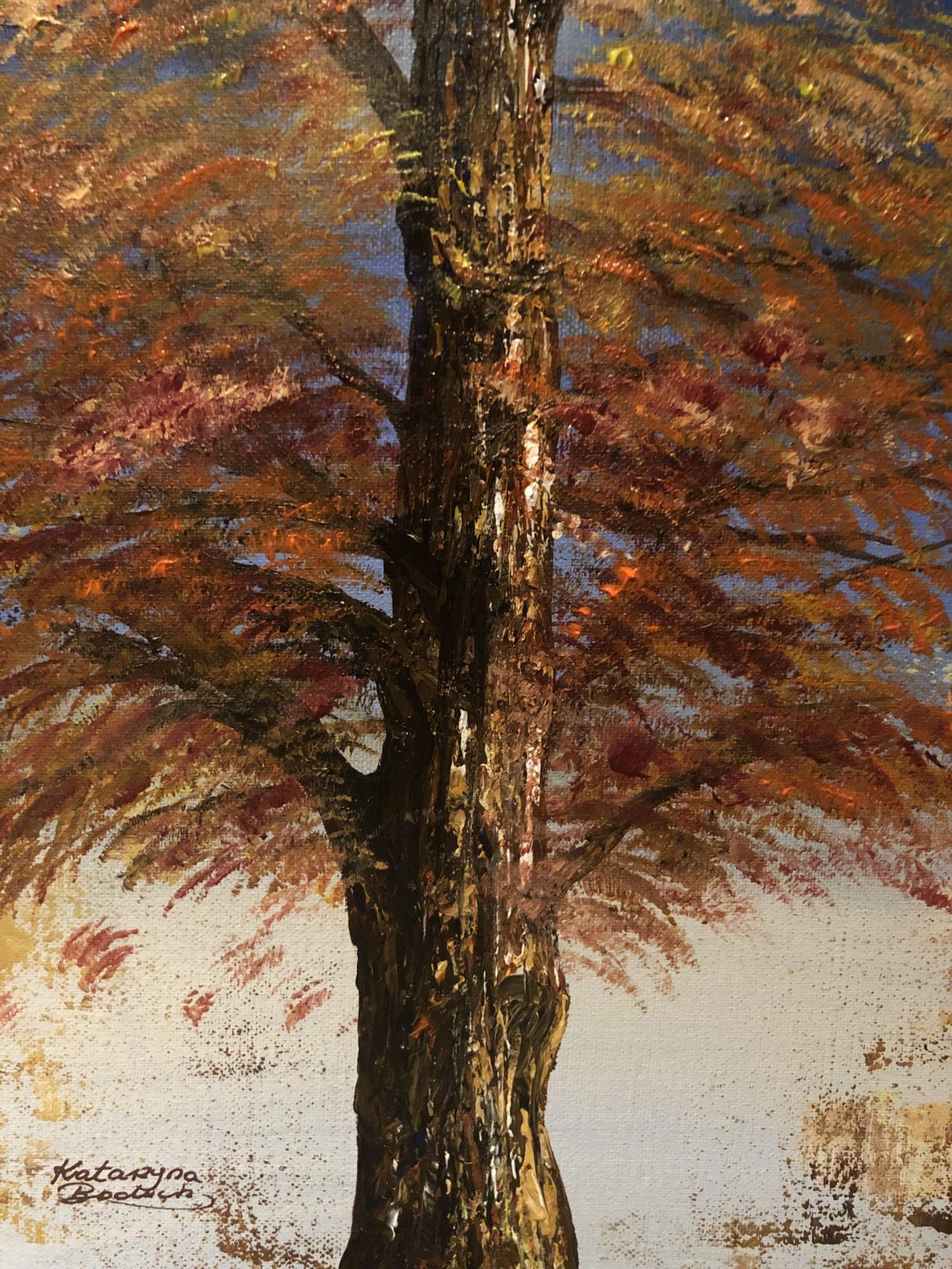 The golden tree of autumn signé Katarzyna Boduch