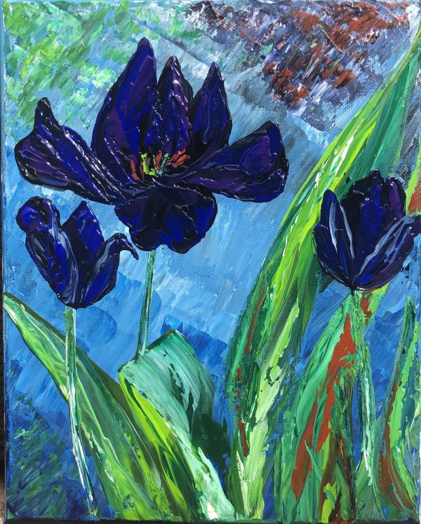 Tulips - Queens of the night signed Kate_Art by the artist Katarzyna Boduch