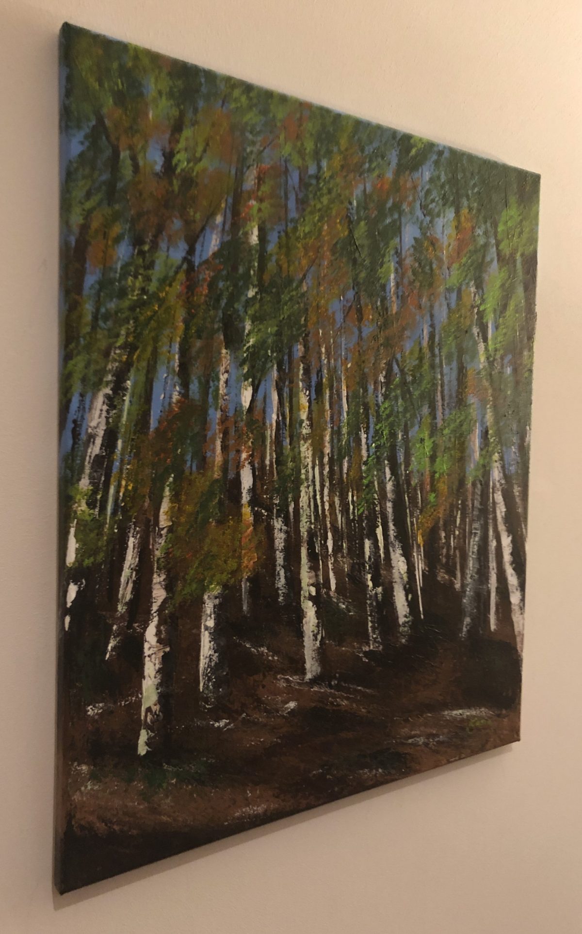 &quot;Forêt Domaniale de Sault à l&#039;automne&quot;, painting on the left