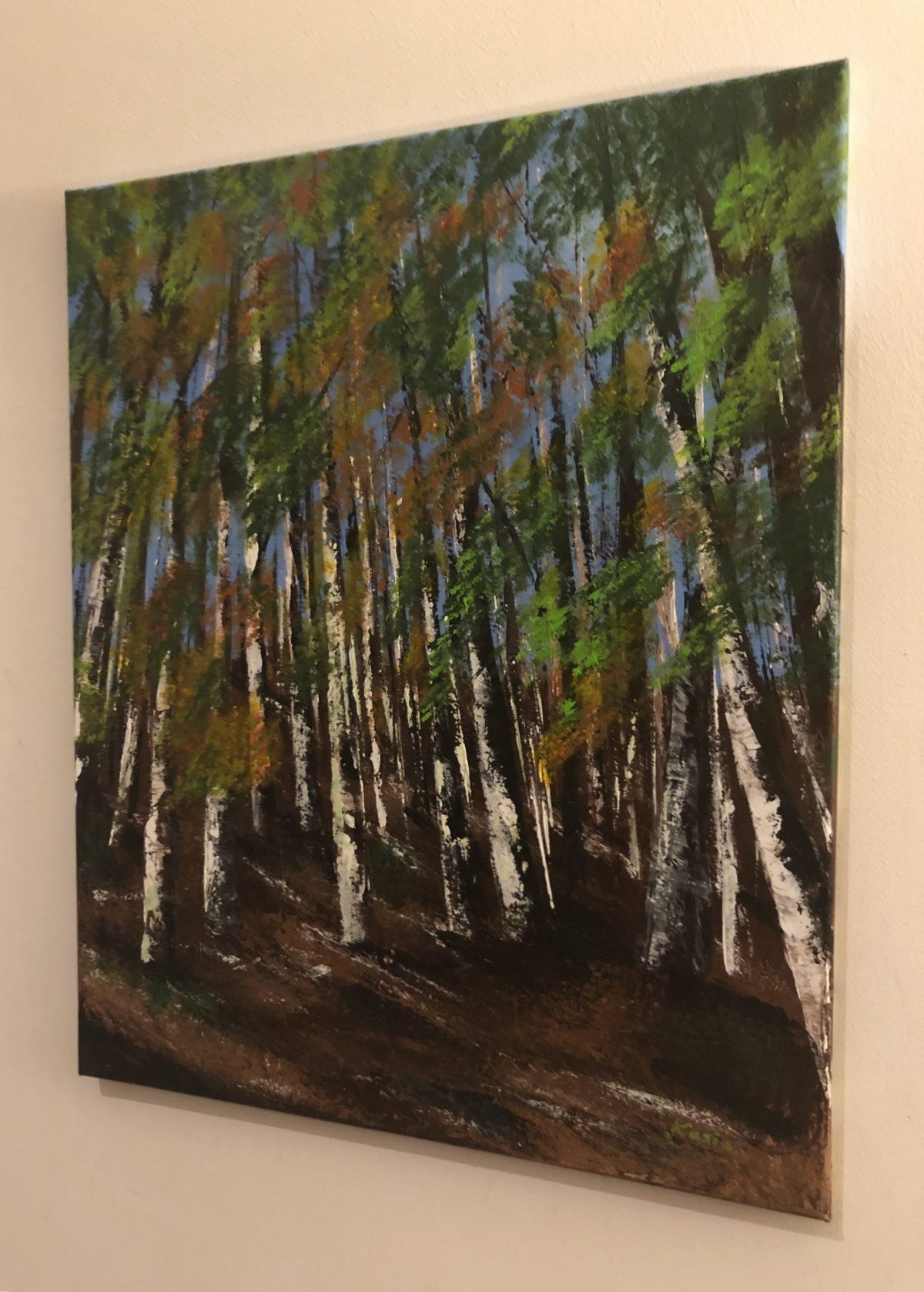 "Forêt Domaniale de Sault à l'automne", côté droit du tableau